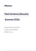 Pearson Edexcel Level 3 GCE&NewLine;in English Literature &lpar;9ETO&rpar;&NewLine;PAPER 2&colon; Prose&NewLine;Mark Scheme &NewLine;Summer 2026