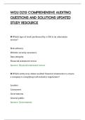 WGU D215 COMPREHENSIVE AUDITING&NewLine;QUESTIONS AND SOLUTIONS UPDATED&NewLine;STUDY RESOURCE
