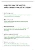 WGU D215 EXAM PREP AUDITING&NewLine;QUESTIONS AND COMPLETE SOLUTIONS&NewLine;