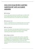 WGU D215 EXAM REVIEW AUDITING&NewLine;QUESTION SET WITH ACCURATE&NewLine;ANSWERS