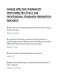 KANSAS MPJE 2026 PHARMACIST&NewLine;RESPONSIBILITIES ETHICS AND&NewLine;PROFESSIONAL STANDARDS PREPARATION&NewLine;RESOURCE