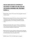 KAPLAN AND SADOCK&rsquo;S SYNOPSIS OF&NewLine;PSYCHIATRY BY ROBERT BOLAND 2026 KEY&NewLine;PSYCHIATRIC DISORDERS AND TREATMENT&NewLine;REVIEW A&plus;