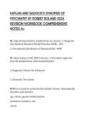 KAPLAN AND SADOCK&rsquo;S SYNOPSIS OF&NewLine;PSYCHIATRY BY ROBERT BOLAND 2026&NewLine;REVISION WORKBOOK COMPREHENSIVE&NewLine;NOTES A&plus;&NewLine;