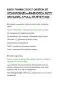 KARCH PHARMACOLOGY QUESTION SET&NewLine;WITH RATIONALES AND MEDICATION SAFETY&NewLine;AND NURSING APPLICATION REVIEW 2026&NewLine;