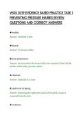 WGU D219 EVIDENCE BASED PRACTICE TASK 1&NewLine;PREVENTING PRESSURE INJURIES REVIEW&NewLine;QUESTIONS AND CORRECT ANSWERS