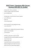 BCOT Exam 1 Questions With Correct &NewLine;Answers 2026-2027 A&plus; Graded 