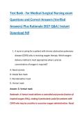 Test Bank - for Medical-Surgical Nursing exam &NewLine;Questions and Correct Answers &lpar;Verified &NewLine;Answers&rpar; Plus Rationale 2027 Q&A&vert; Instant &NewLine;Download Pdf