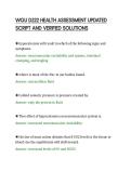 WGU D222 HEALTH ASSESSMENT UPDATED&NewLine;SCRIPT AND VERIFIED SOLUTIONS