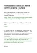 WGU D222 HEALTH ASSESSMENT UPDATED&NewLine;SCRIPT AND VERIFIED SOLUTIONS&NewLine;
