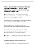 NUR2058 MODULE 08 NURSING THEORY&NewLine;AND PRACTICE FINAL PAPER &lpar;NEW&NewLine;VERSION 2026&sol;2027&rpar;QUESTIONS WITH&NewLine;ANSWERS GRADED A&plus;