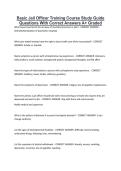 &NewLine;Basic Jail Officer Training Course Study Guide &NewLine;Questions With Correct Answers A&plus; Graded 