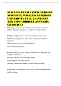 NUR 6130 EXAM 2 &lpar;NEW VERSION&NewLine;2026&sol;2027&rpar; WILLIAM PATERSON&NewLine;UNIVERSITY FULL QUESTIONS&NewLine;AND 100&percnt; CORRECT ANSWERS&period;&NewLine;GRADED A&plus;