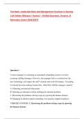 Test Bank&colon; Leadership Roles and Management Functions in Nursing 11th Edition &lpar;Marquis &sol; Huston&rpar; &ndash; Verified Questions&comma; Answers&comma; & Rationales &lpar;Latest 2026&sol;2027&rpar;