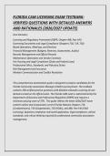 FLORIDA CAM LICENSING EXAM TESTBANK&colon; &NewLine;VERIFIED QUESTIONS WITH DETAILED ANSWERS &NewLine;AND RATIONALES &lpar;2026&sol;2027 UPDATE&rpar;