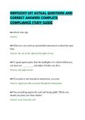 KENTUCKY UST ACTUAL QUESTIONS AND&NewLine;CORRECT ANSWERS COMPLETE&NewLine;COMPLIANCE STUDY GUIDE&NewLine;