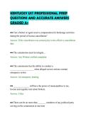 KENTUCKY UST PROFESSIONAL PREP&NewLine;QUESTIONS AND ACCURATE ANSWERS&NewLine;GRADED A&plus;