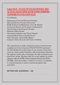 Latest NGN - NCLEX PN EXAM NEWEST 2026 &NewLine;ACTUAL EXAM TEST BANK WITH VERIFIED &NewLine;ANSWERS PLUS RATIONALES  
