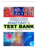 Understanding Anatomy & Physiology &ndash; Test Bank &vert; Gale Sloan Thompson &vert; 4th Edition &vert; Complete Exam Material&NewLine;