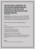 NSG5140 WEEK 5 MIDTERM&colon; 100 &NewLine;ADVANCED PATHOPHYSIOLOGY &NewLine;QUESTIONS WITH DETAILED &NewLine;RATIONALES FOR EXAM SUCCESS &NewLine;&lpar;2026&sol;2027 UPDATE&rpar; 
