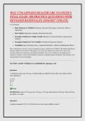 WGU C784 APPLIED HEALTHCARE STATISTICS &NewLine;FINAL EXAM&colon; 100 PRACTICE QUESTIONS WITH &NewLine;DETAILED RATIONALES &lpar;2026&sol;2027 UPDATE&rpar; 