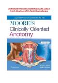 Test Bank for Moore's Clinically Oriented Anatomy&comma; 10th Edition&comma; by  Arthur F&period; Dalley II & Anne M&period; R&period; Agur&vert; All Chapters Complete    