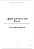 Algebraic Expressions Code Cracker&colon; Master Vocabulary&comma; Simplification&comma; Evaluation and Mathematical Reasoning &vert; Math Practice &vert; Puzzle Game 