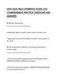 WGU D225 FIELD EXPERIENCE HOURS LOG&NewLine;COMPREHENSIVE PRACTICE QUESTIONS AND&NewLine;ANSWERS