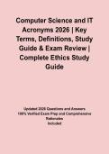 Computer Science and IT Acronyms 2026 &vert; Key Terms&comma; Definitions&comma; Study Guide & Exam Review