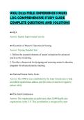 WGU D225 FIELD EXPERIENCE HOURS&NewLine;LOG COMPREHENSIVE STUDY GUIDE&NewLine;COMPLETE QUESTIONS AND SOLUTIONS