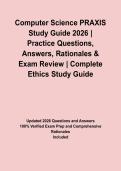 Computer Science PRAXIS Study Guide 2026 &vert; Practice Questions&comma; Answers&comma; Rationales & Exam Review