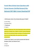 French Wine Scholar Exam Questions with &NewLine;Correct Answers &lpar;Verified Answers&rpar; Plus &NewLine;Rationale 2027 Q&A&vert; Instant Download Pdf