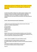 IAHSS Advanced Guard Certification Exam Practice Test Bank 2026-2027 Healthcare Security Management Questions & Rationales&period;pdf&NewLine;&NewLine;