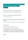 WGU D236 PATHOPHYSIOLOGY UPDATED&NewLine;EXAM QUESTIONS AND CORRECT&NewLine;ANSWERS