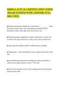KSHSAA ACTUAL CERTIFICATION PAPER&NewLine;2026 QUESTIONS WITH ANSWERS FULL&NewLine;SOLUTION&period;