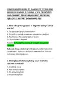 COMPREHENSIVE GUIDE TO DIAGNOSTIC TESTING & ERROR PREVENTION IN CLINICAL PRACTICE &ndash; Study Questions and Correct Answers