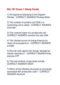Bio 101 Exam 1 Study Guide