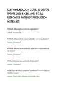 KUBY IMMUNOLOGY COVID 19 DIGITAL&NewLine;UPDATE 2026 B CELL AND T CELL&NewLine;RESPONSES ANTIBODY PRODUCTION&NewLine;NOTES SET