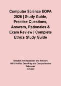 Computer Science EOPA 2026 &vert; Study Guide&comma; Practice Questions&comma; Answers&comma; Rationales & Exam Review