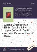 Test Bank for Organic Chemistry 6th Edition by Janice Gorzynski Smith