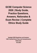 GCSE Computer Science 2026 &vert; Study Guide&comma; Practice Questions&comma; Answers&comma; Rationales & Exam Review&NewLine;&NewLine;