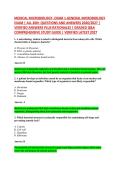 MEDICAL MICROBIOLOGY- EXAM 1-GENERAL MICROBIOLOGY &NewLine;EXAM &vert; ALL 200&plus; QUESTIONS AND ANSWERS 2026&sol;2027 &vert; &NewLine;VERIFIED ANSWERS PLUS RATIONALES &vert; GRADED Q&A &NewLine;COMPREHENSIVE STUDY GUIDE &vert; VERIFIED LATEST 2027