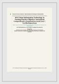 WGU D220 InformatIon technoloGy In nUrsInG PractIce&comma;&NewLine;2026&sol;2027&comma; Western Governors UnIversIty &ndash; objectIve&NewLine;assessment comPrehensIve examInatIon &vert; &vert; jUst releaseD &period; 