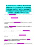 ATI Comprehensive Exit Exam 180 Questions & Answers NEWEST 2026-2027 ACTUAL EXAM COMPLETE 360 QUESTIONS AND CORRECT DETAILED ANSWERS &lpar;VERIFIED ANSWERS&rpar; ALREADY GRADED A&plus; BRAND NEW&excl;&excl;