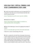 WGU D265 TASK 1 CRITICAL THINKING CASE&NewLine;STUDY COMPREHENSIVE STUDY GUIDE