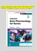 Test Bank for Clayton's Basic Pharmacology for Nurses&comma; 20th Edition &vert; Willihnganz&comma; Gurevitz & Clayton &vert; Complete Q&A