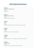 BIO 121 - Questions with Correct Answers