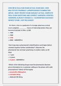 OHIO MPJE SULLIVAN EXAM ACTUAL EXAM 2026 &vert; OHIO &NewLine;MULTISTATE PHARMACY JURISPRUDENCE EXAMINATION &NewLine;&lpar;MPJE&rpar; &vert;&vert; MOST RECENT EXAM 2026&vert;2027 ACTUAL COMPLETE &NewLine;REAL EXAM QUESTIONS AND CORRECT ANSWERS &lpar;VERIFIED &NewLine;ANSWERS&rpar; ALREADY GRADED A&plus; &vert; GUARANTEED SUCCESS&excl;&excl; 