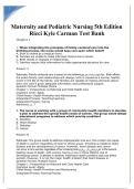 Test Bank for Maternity and Pediatric Nursing 4th Edition by Susan Ricci & Theresa Kyle &ndash; All Chapters 2026&sol;2027
