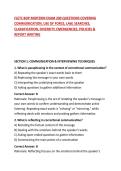 FLETC BOP MIDTERM EXAM 200 QUESTIONS COVERING COMMUNICATION&comma; USE OF FORCE&comma; LAW&comma; SEARCHES&comma; CLASSIFICATION&comma; DIVERSITY&comma; EMERGENCIES&comma; POLICIES & REPORT WRITING