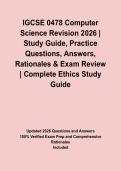 IGCSE 0478 Computer Science Revision 2026 &vert; Study Guide&comma; Practice Questions&comma; Answers&comma; Rationales & Exam Review